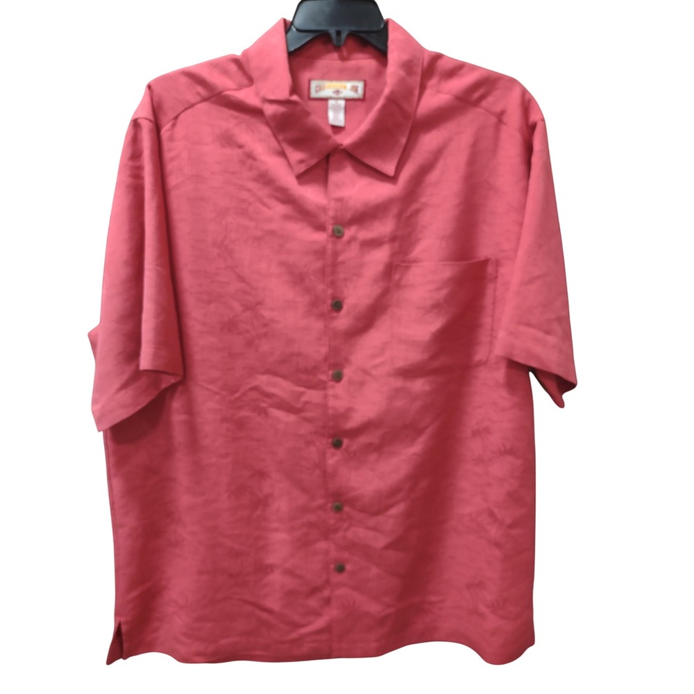 Caribbean Joe‎ Button Up Shirt Tropical Print Short Sleeve Mens XL